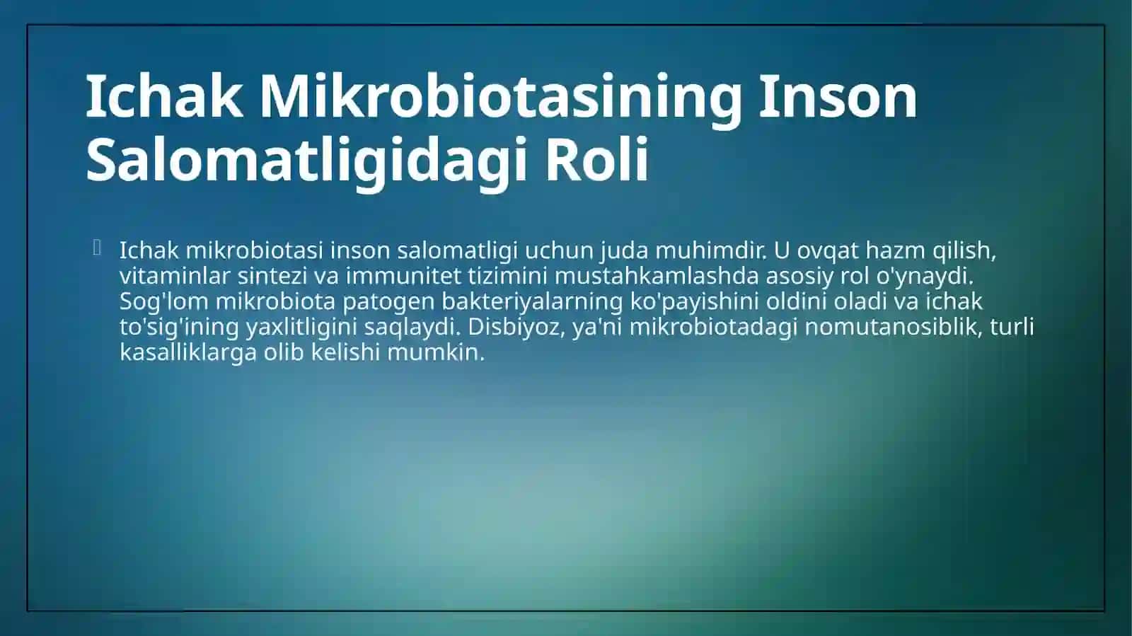 Ichak Mikrobiotasining ahamiyati va probiotiklarga ehtiyoj 4
