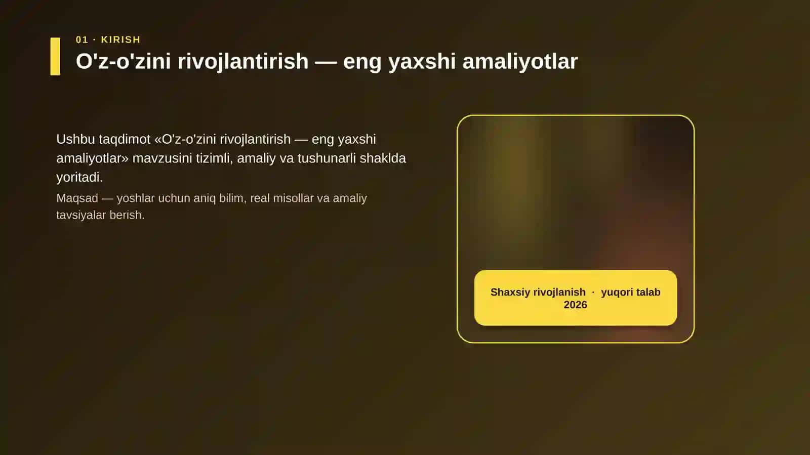 O'z-o'zini rivojlantirish 4