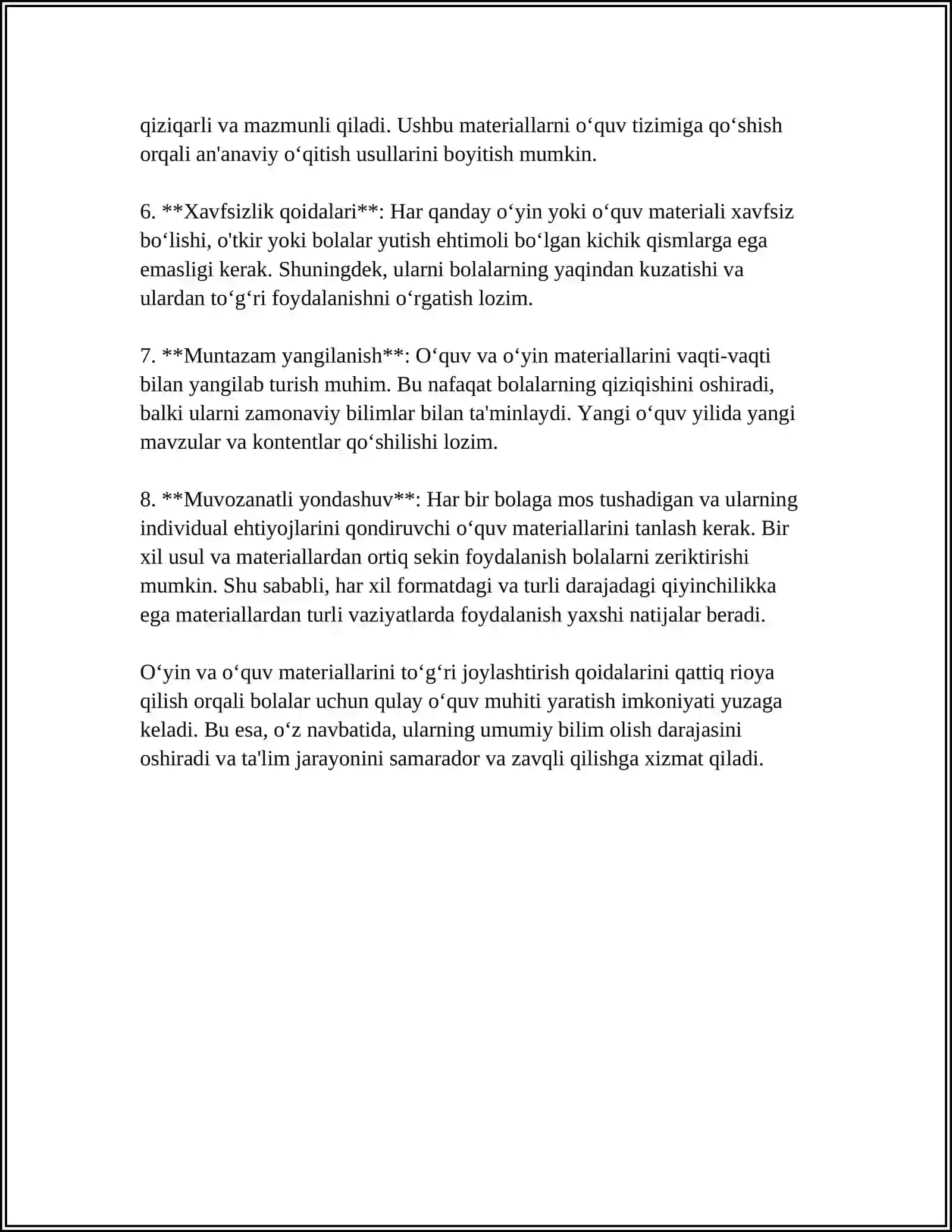 MAKTABGACHA TA'LIM TASHKILOTLARINING GURUH XONALARIDA RIVOJLANTIRUVCHI MARKAZLARNI JIXOZLASH TARTIBI 4