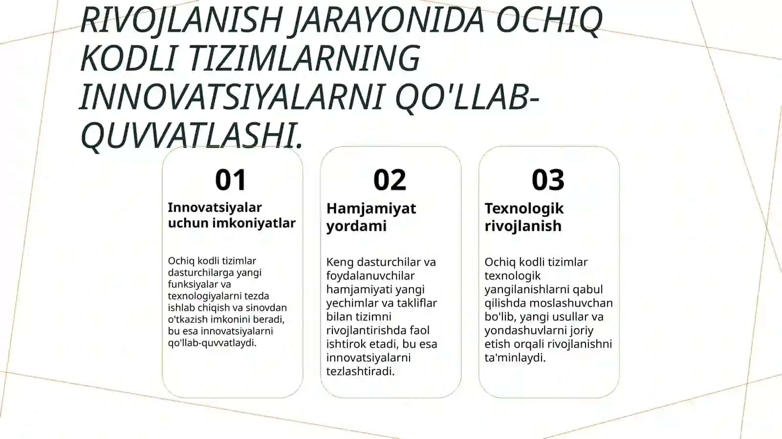Ochiq kodli operatsion tizimlarning avzalliklari va kamchiliklari 4