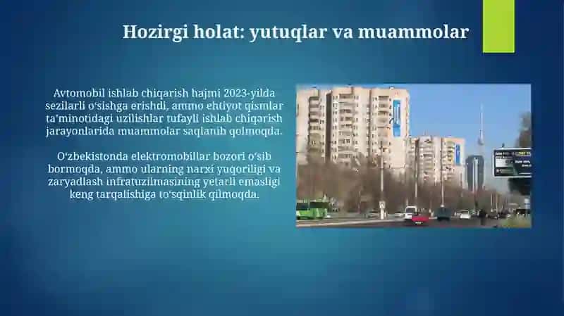 O'zbekistonda avtomobilsozlik va transport tizimi taraqqiyoti 4