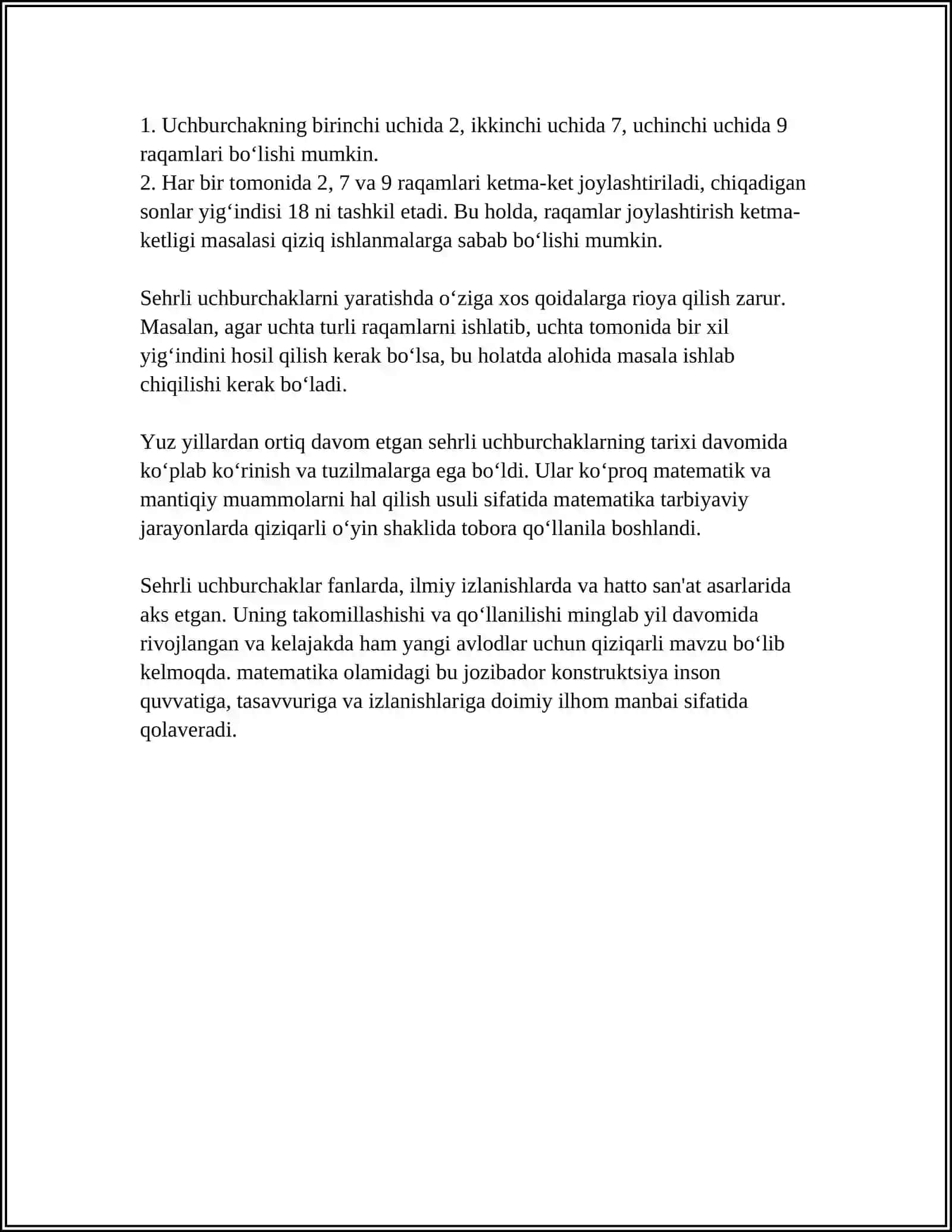 SARMOYA KIRITISHNING "SEHRLI UCHBURCHAGI" 4