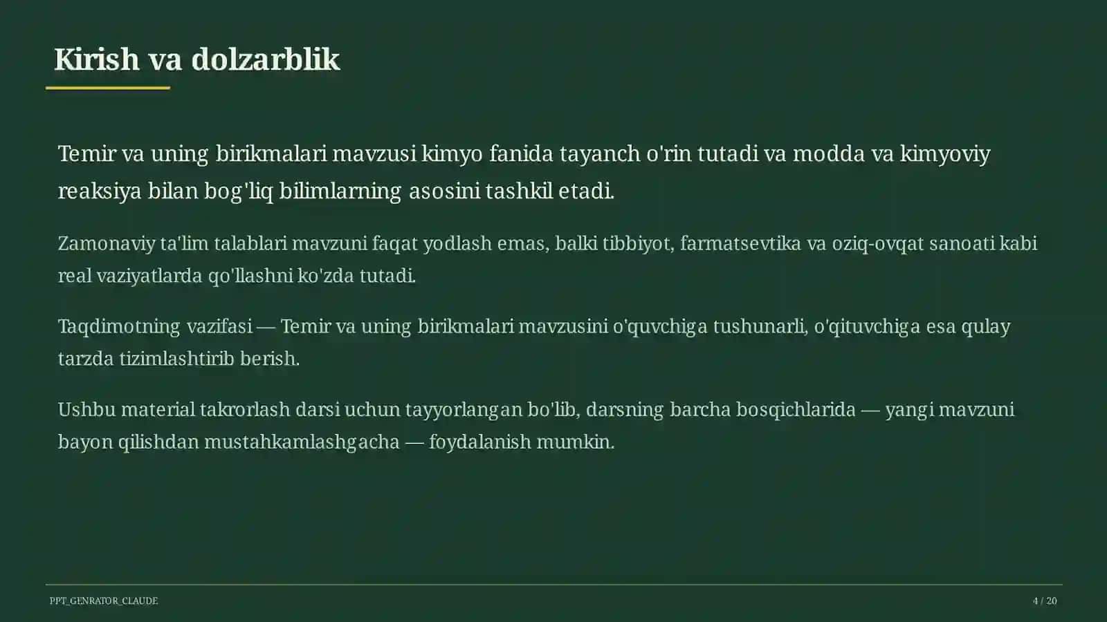 Temir va uning birikmalari (9-sinf) 4