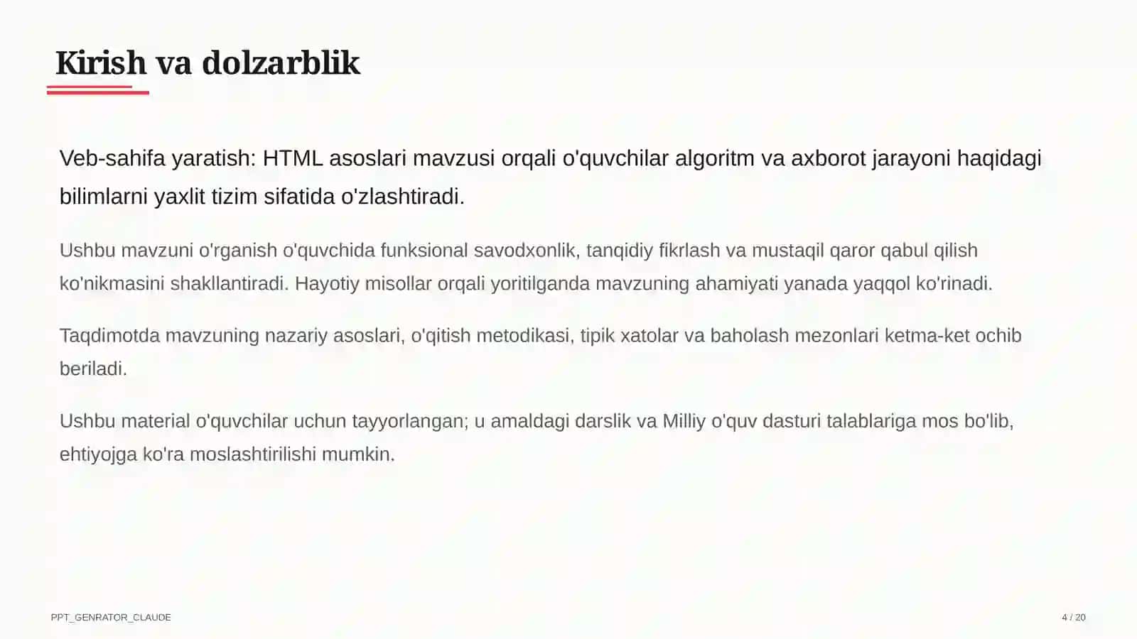 Veb-sahifa yaratish: HTML asoslari (9-sinf) 4