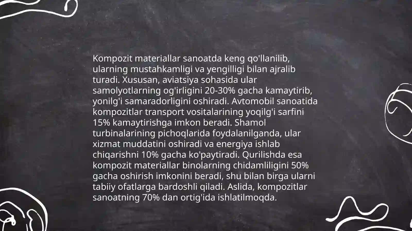 Sanoatda qoʻllanilayotgan yangi avlod materiallarning xususiyatlari va istiqbollari 4
