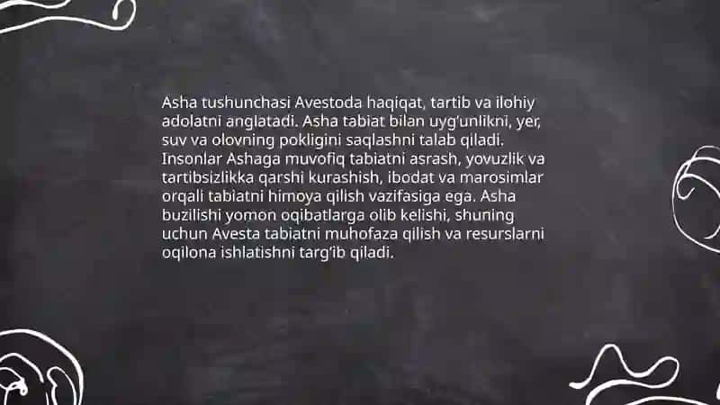 Avestoda tabiatni muqaddas hisoblash 4