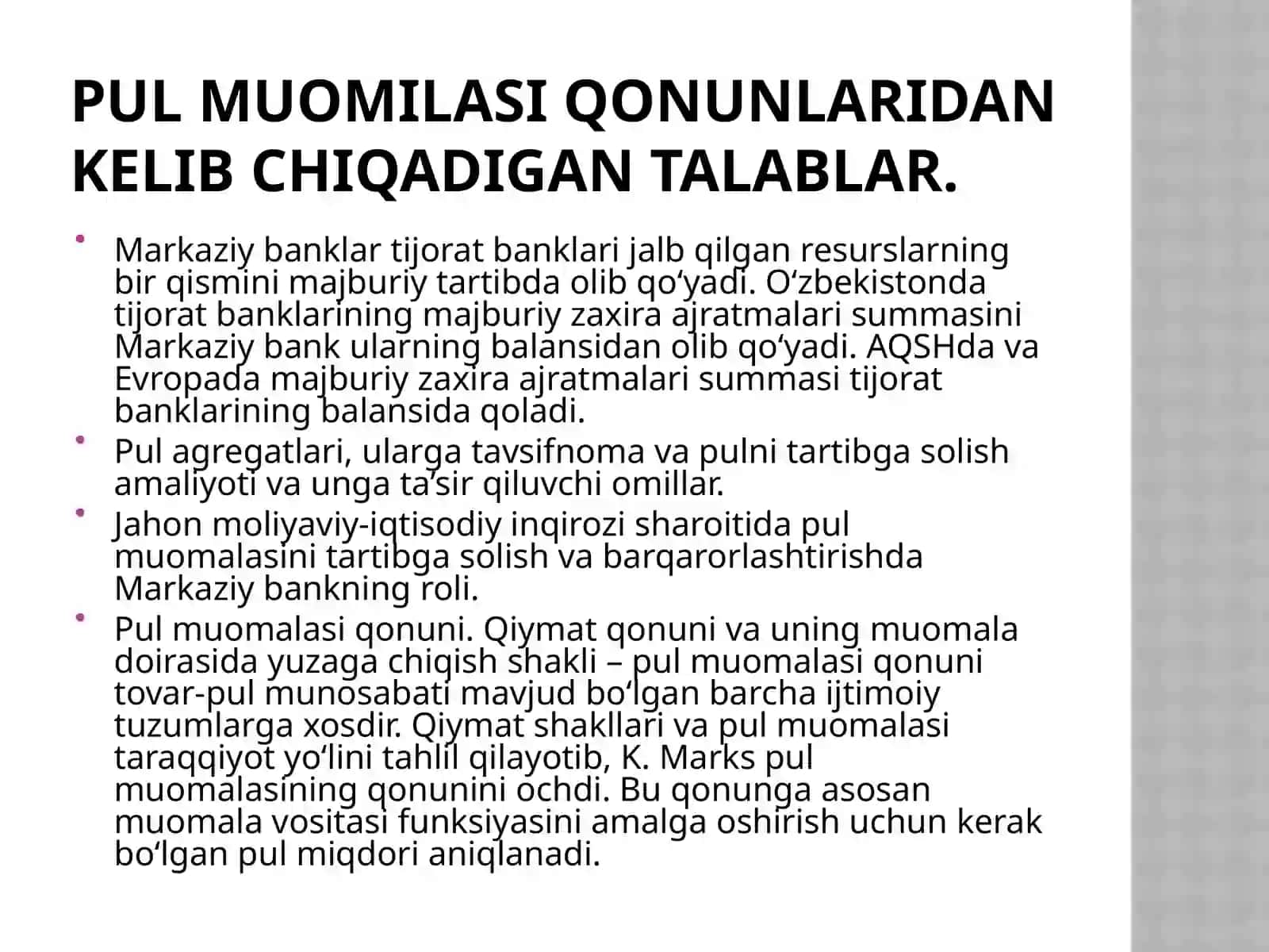 Pul va kredit tizimi 4