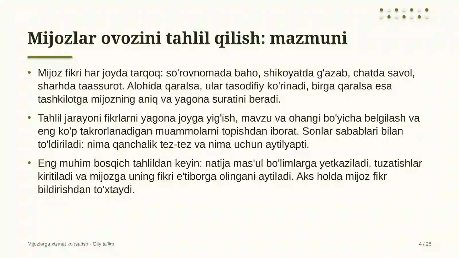 Charm-poyabzal sanoatida mijozlar ovozini tahlil qilish 4