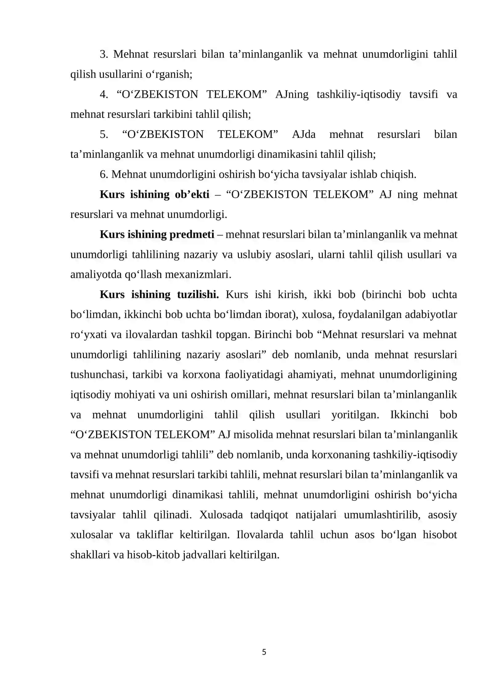 MEHNAT RESURSLARI VA MEHNAT UNUMDORLIGI TAHLILI 4