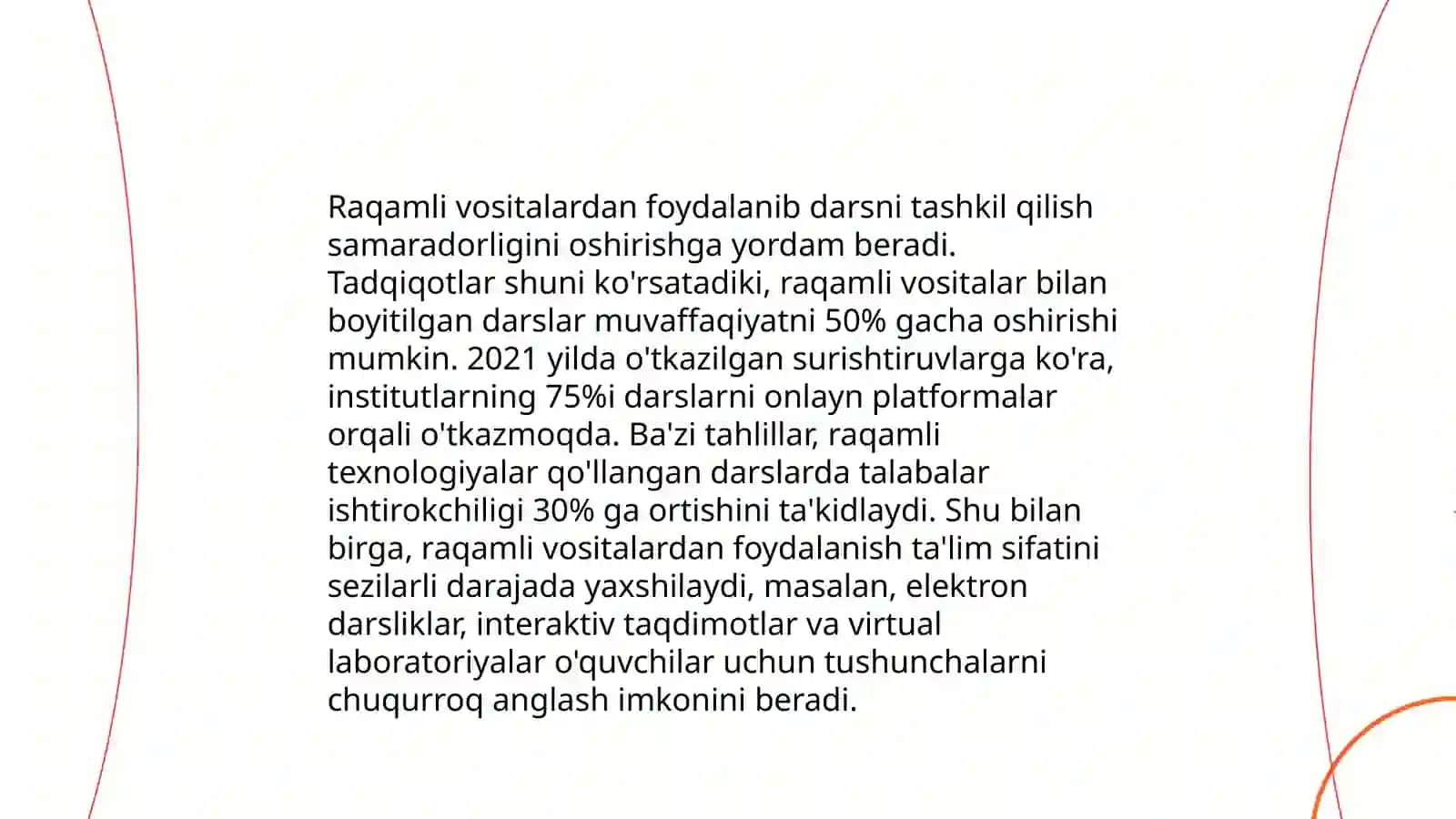 Innovatsion ta'lim texnalogiyalari asosida integratsiyalashgan dars ishlanmalarini ishlab chiqish va tashkil qilish 4