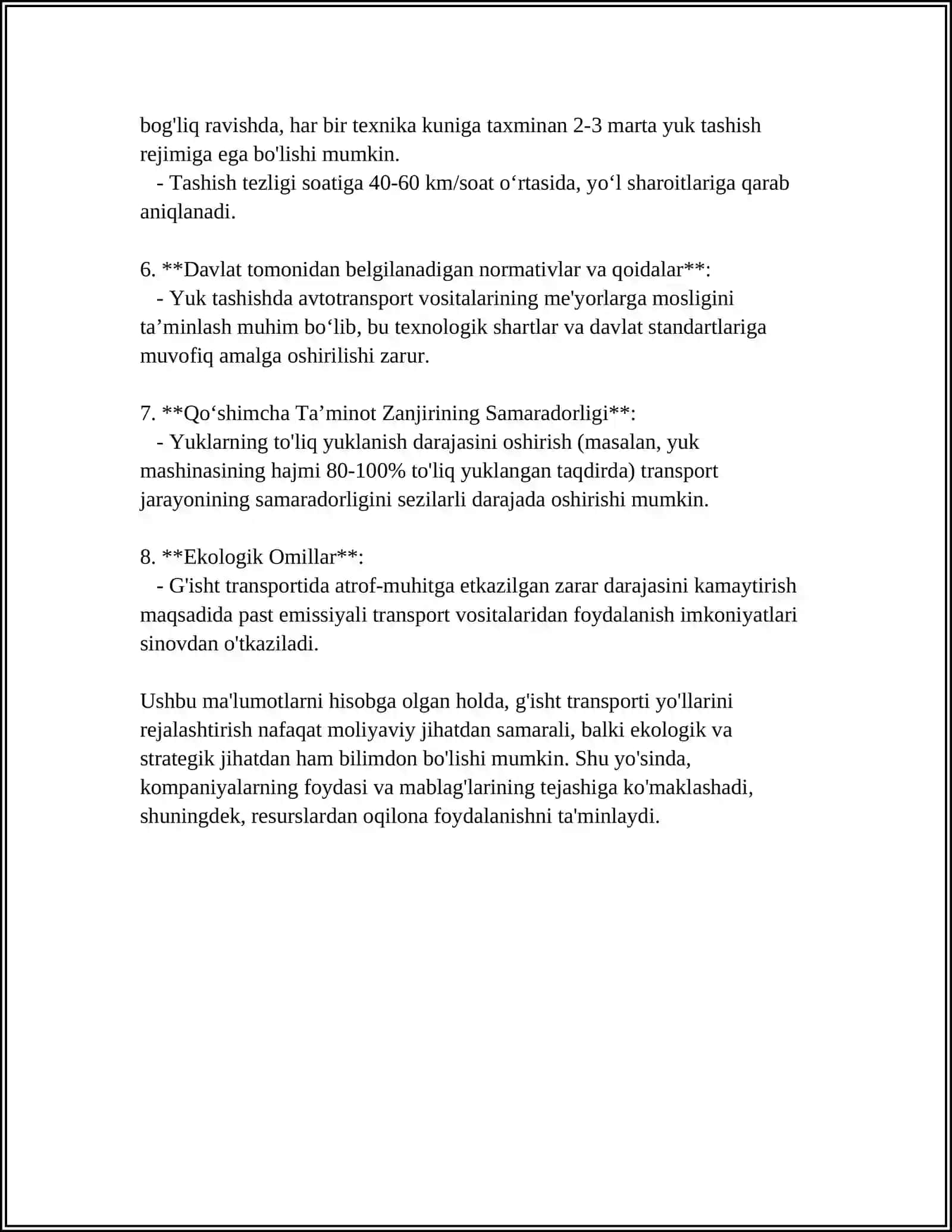 G'ISHT TASHISHDA JUNATUVCHI VA QABUL QILUVCHILARNI OPTIMAL BIRIKTIRISH 4