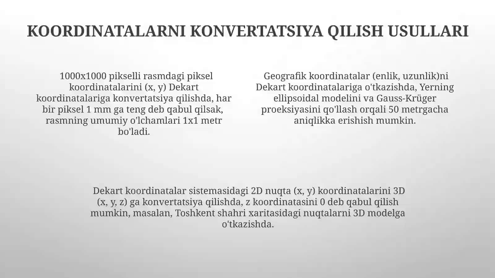 Dekart koordinatalar sistemasida nuqta koordinatalarini kiritish usullari 4