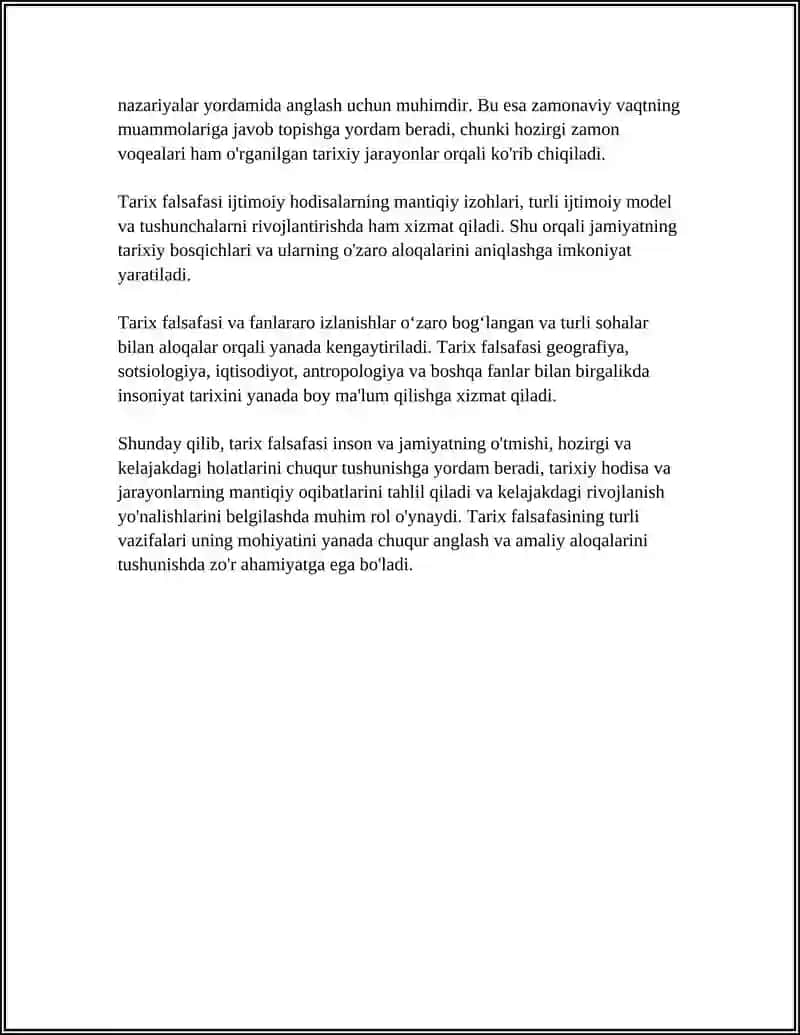 TARIX FALSAFASI VA FALSAFA TARIXI UYGʻUNLIGI 4