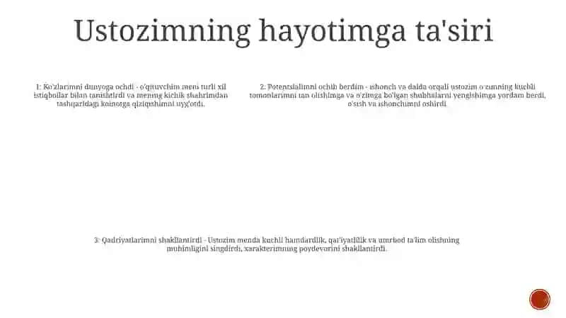 Ustozim - Hayiotim Chirog’I 4