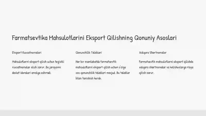 Farmatsevtik Mahsulotlarni Xalqaro Bozorga Chiqarish 4