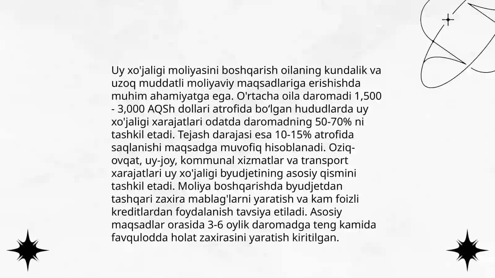 Uy xo’jaligi moliyasini tashкil etish va muvofiqlashtirib borishning ob’екtiv zarurati 4