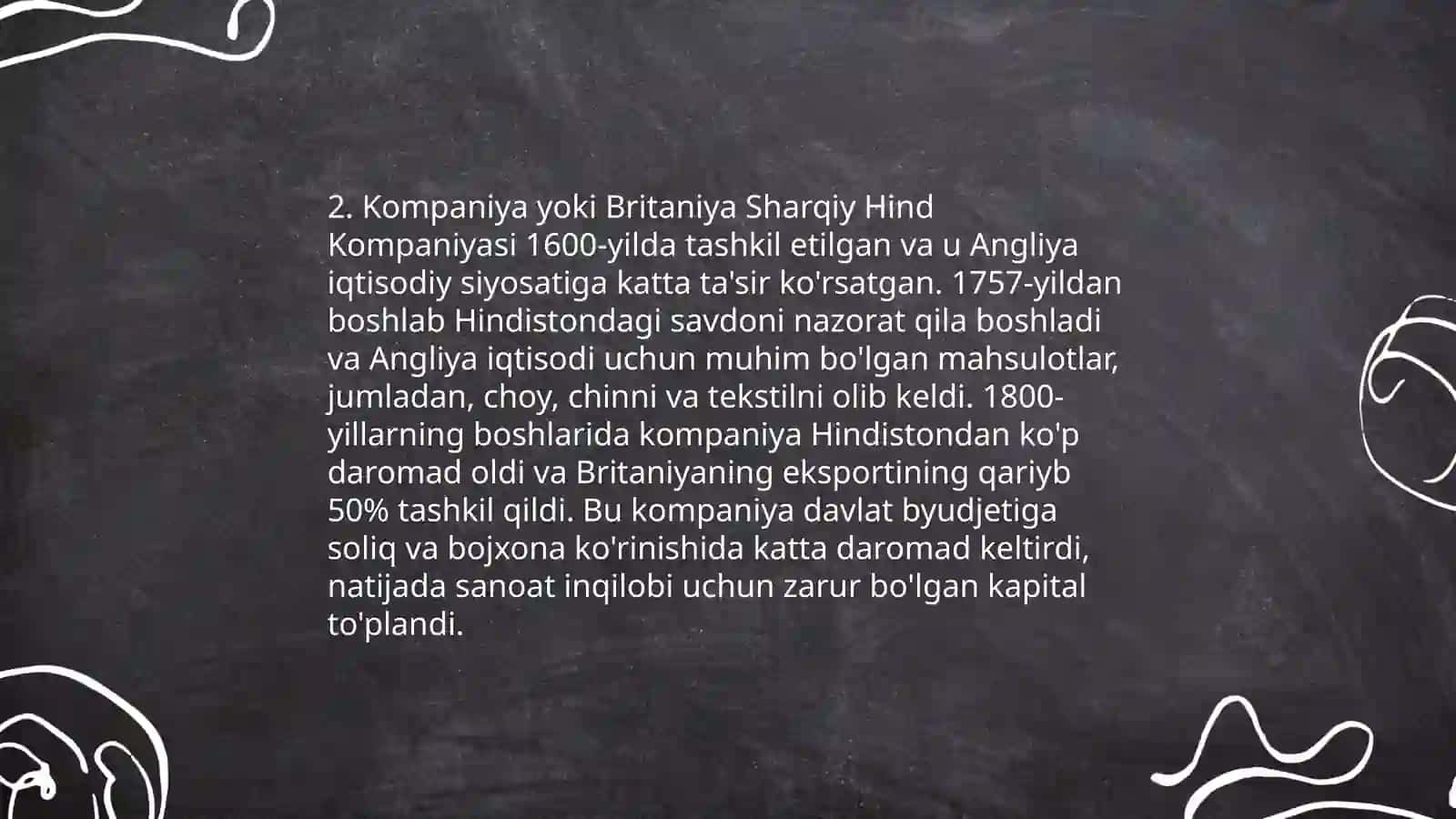 Ost-Indiya kompaniyasining Angliya tashqi siyosatida tutgan o’rni 4