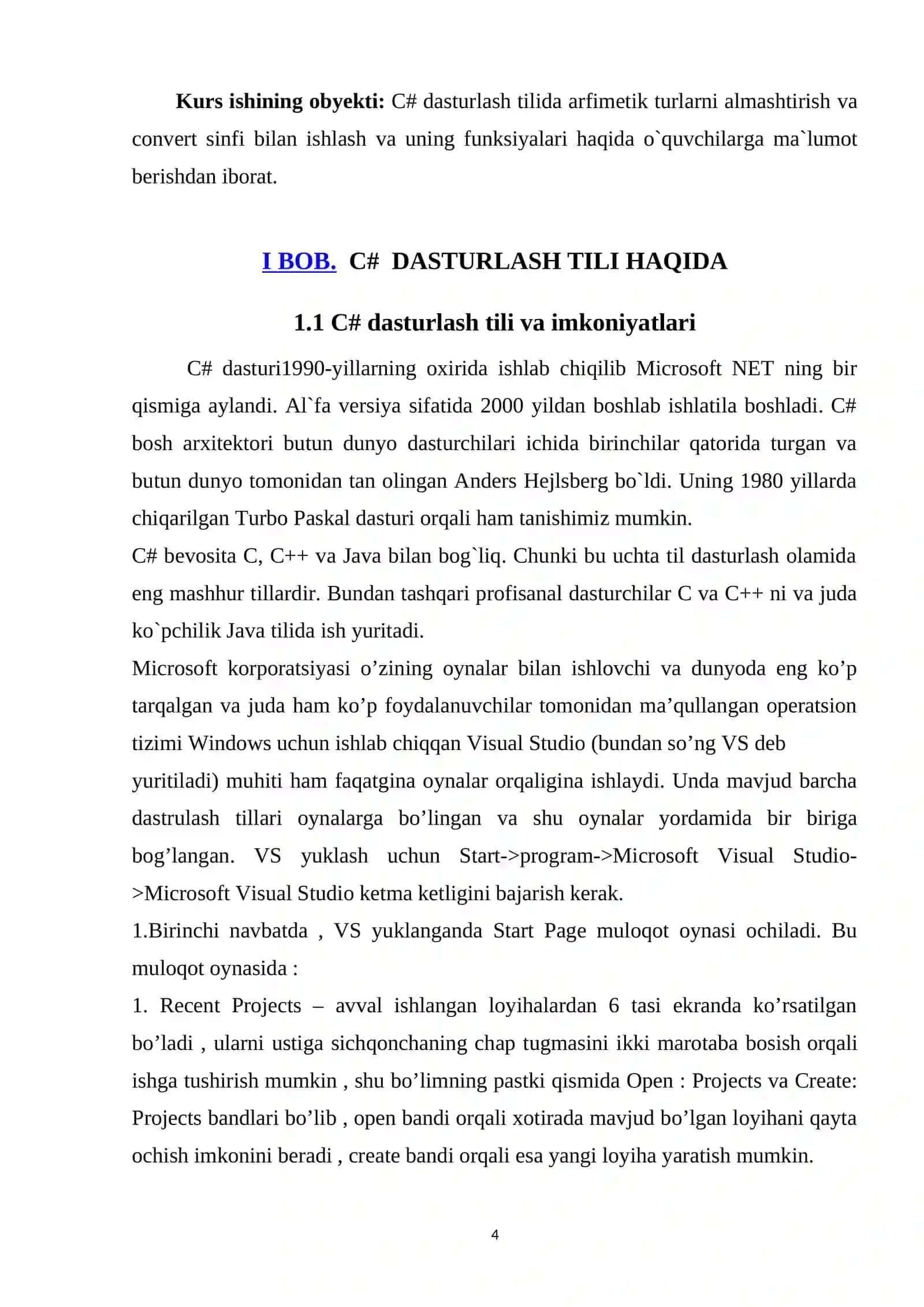 C# DASTURLASH ASOSLARIDA ARIFMETIK AMALLAR 4