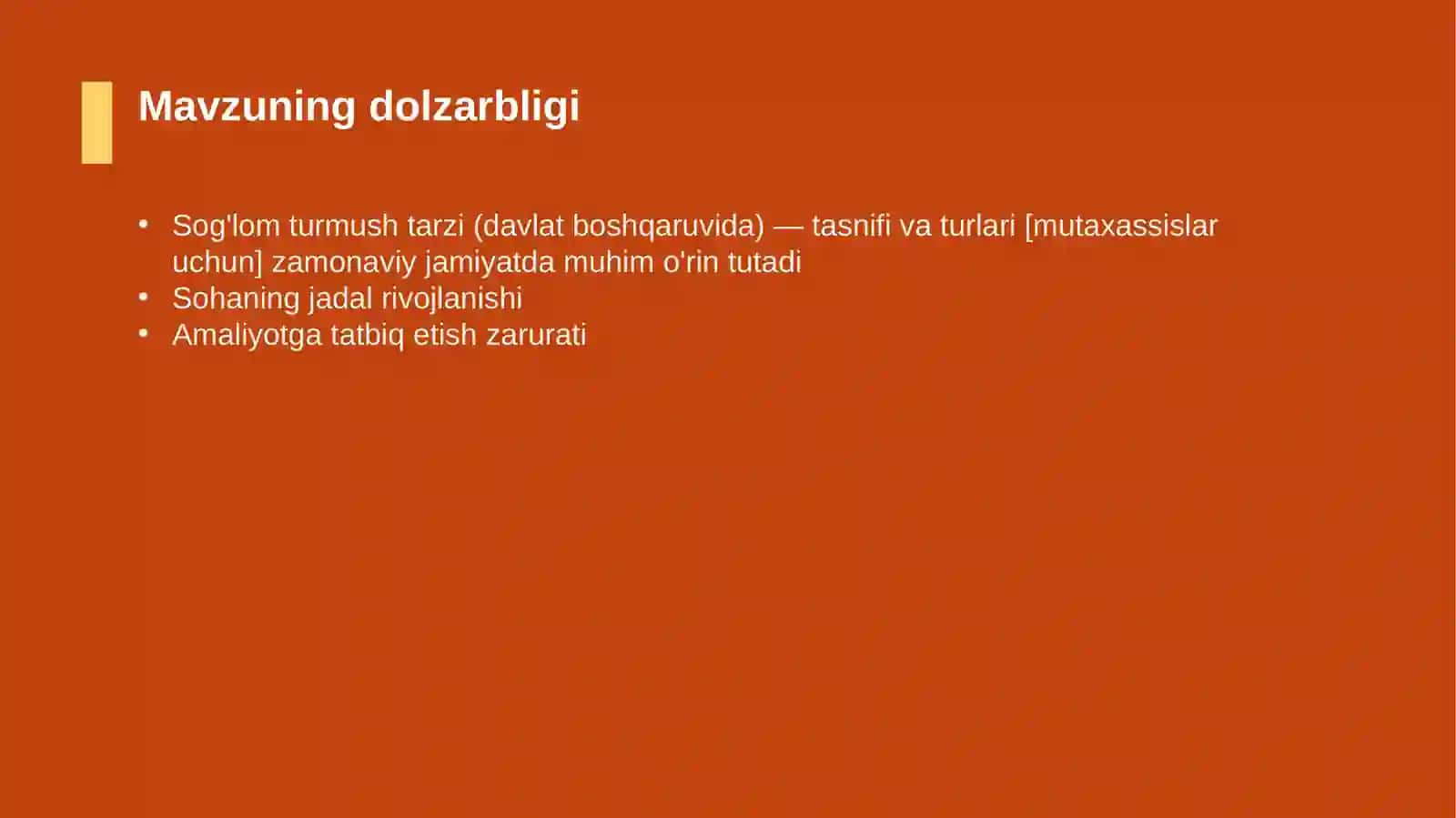 Sog'lom turmush tarzi (davlat boshqaruvida) — tasnifi va turlari [mutaxassislar uchun] 4
