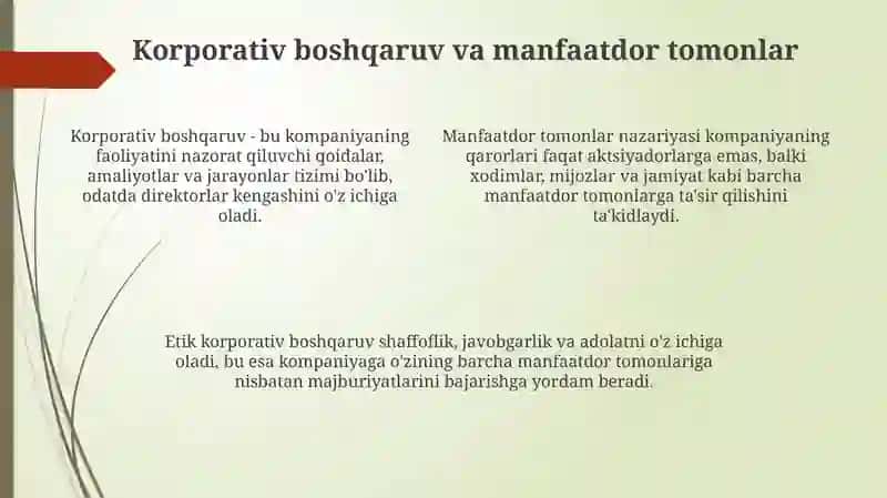 Biznes etikasi va ijtimoiy mas'uliyat 4