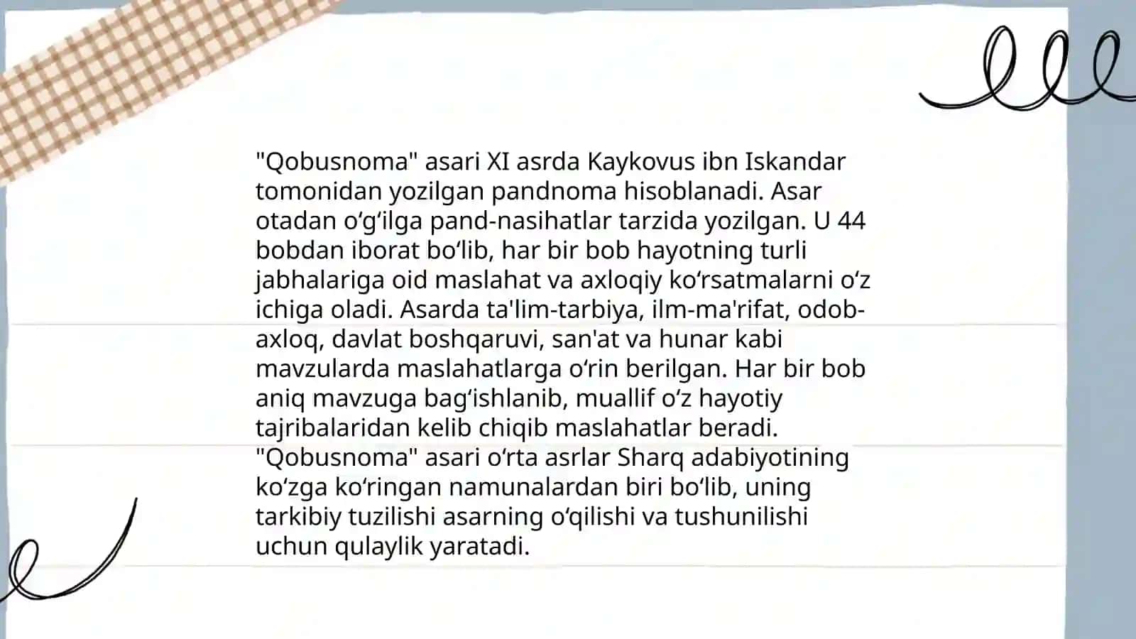 Qobusnoma 4