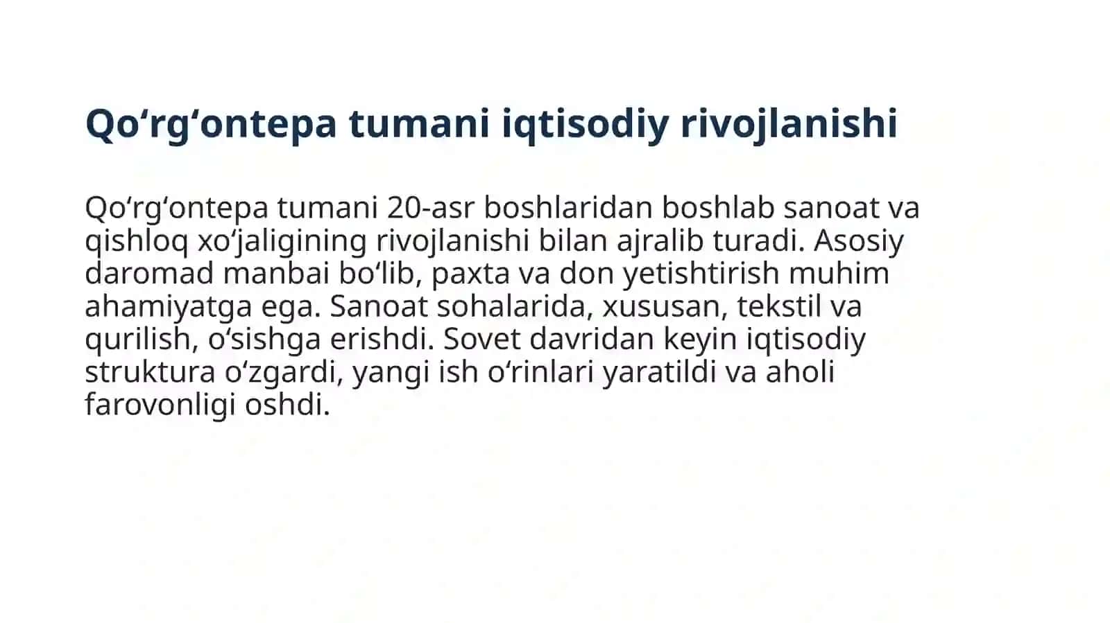 Andijon viloyati Qoʻrgʻontepa tumani tarixi migratsiyasi va ijtimoiy-iqtisodiy hayoti 4