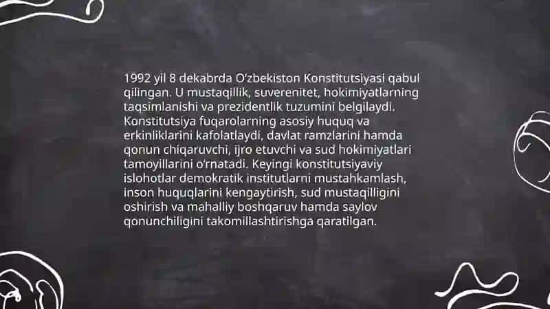 Oʻzbekistonning eng yangi tarixi fanidan 4