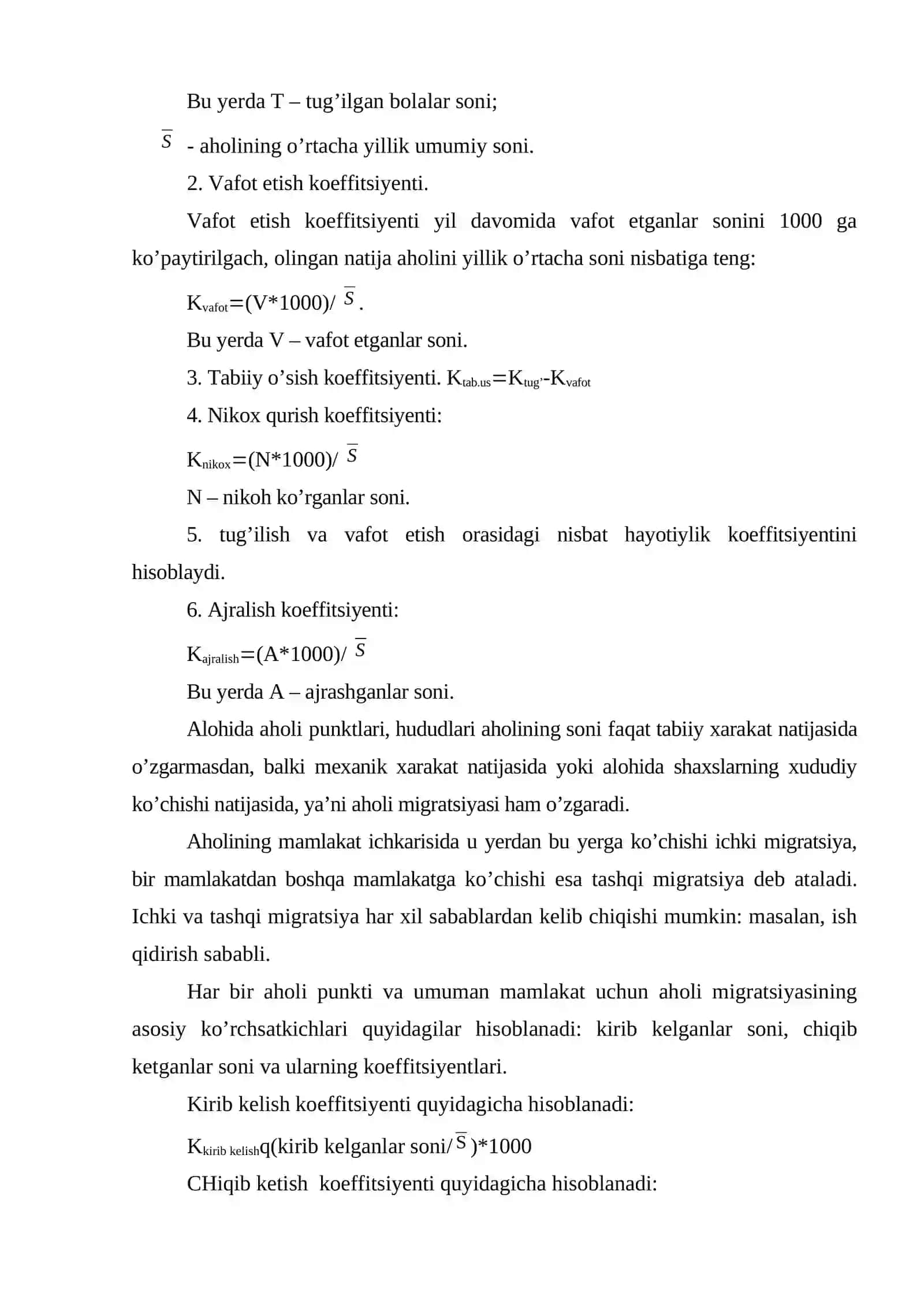 Aholi statistikasi 4