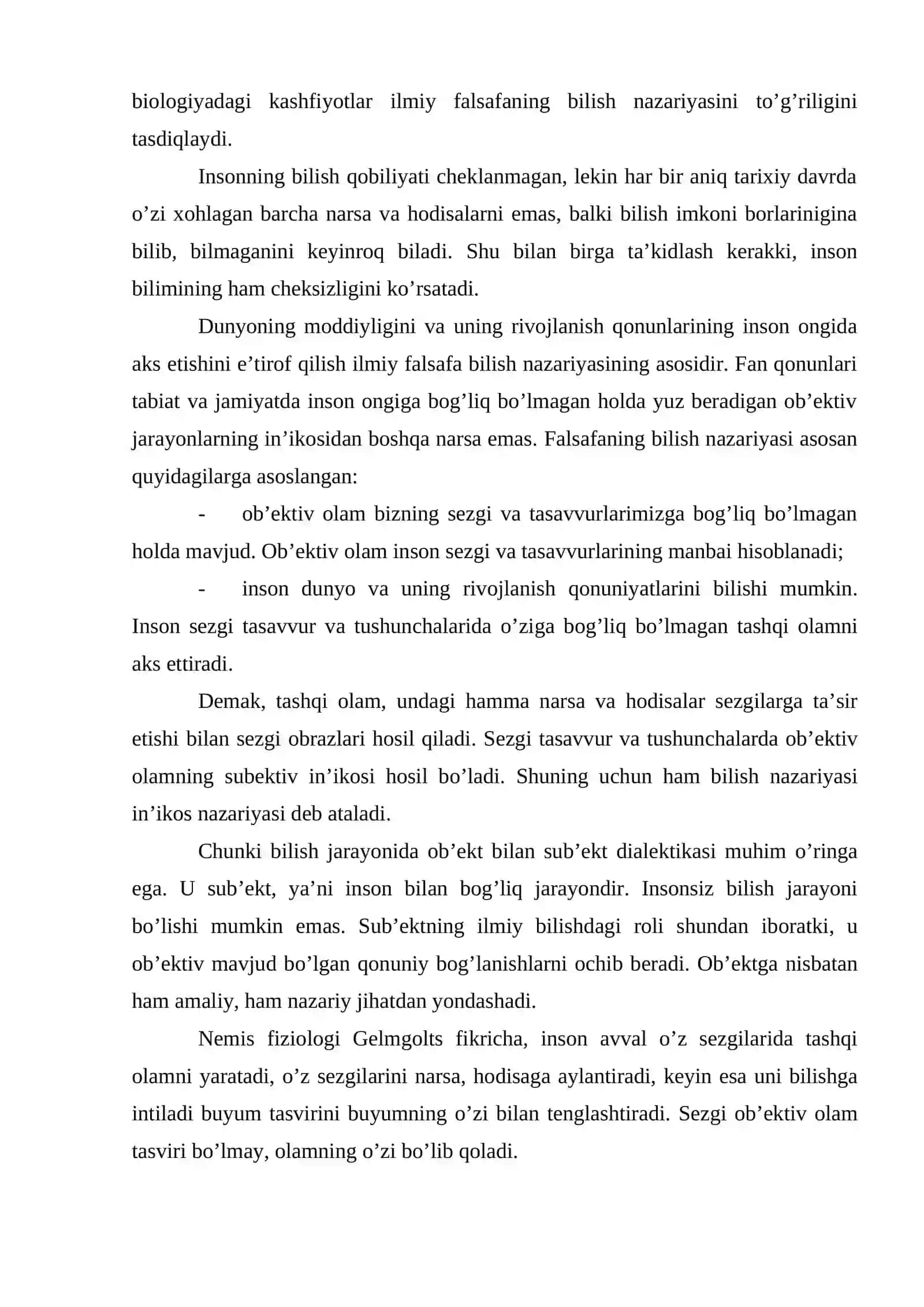 BILISH NAZARIYASI 4