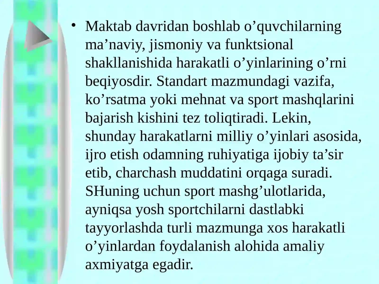 Darsdan tashqari oʻynaladigan oʻyinlarni oʻtkazish 4
