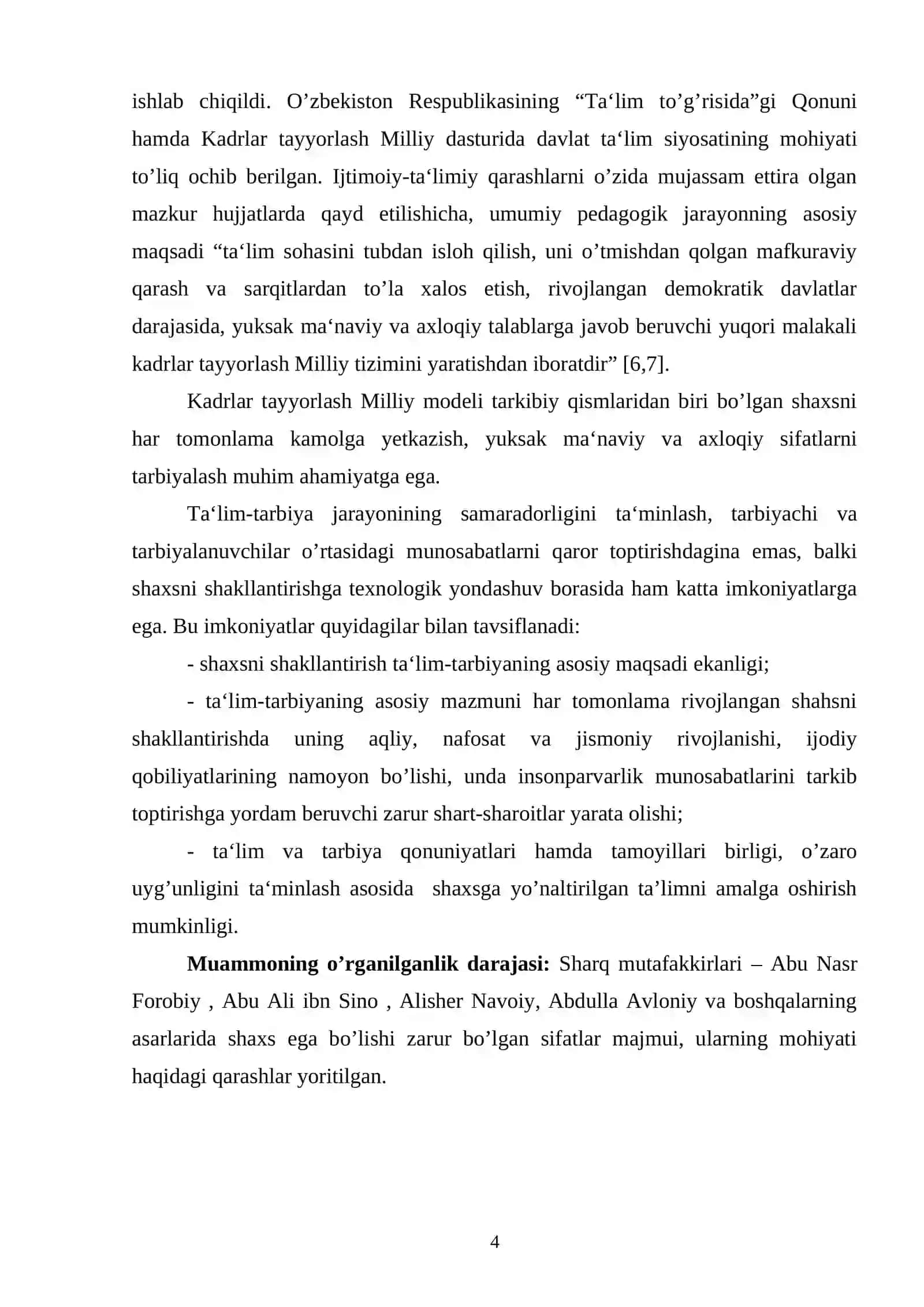 SHAXSGA YO’NALTIRILGAN TA’LIMDA PEDAGOGIK FAOLIYATGA YONDASHUVNI AMALGA OSHIRISH USLUBI 4