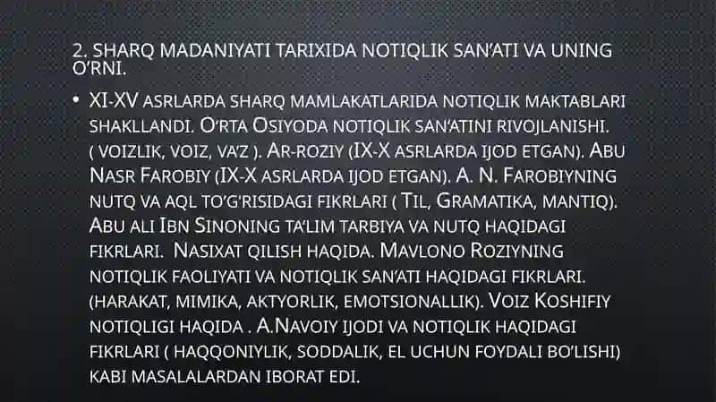 O’zbeknotiqliksa’natitarixinio’rganish.Roviyliksa’nati 4