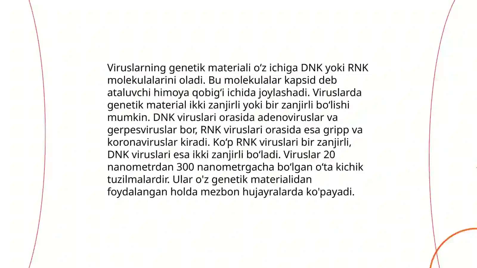 Viruslar,ularning oʻziga xos umumiy tuzulishi va farqlari 4