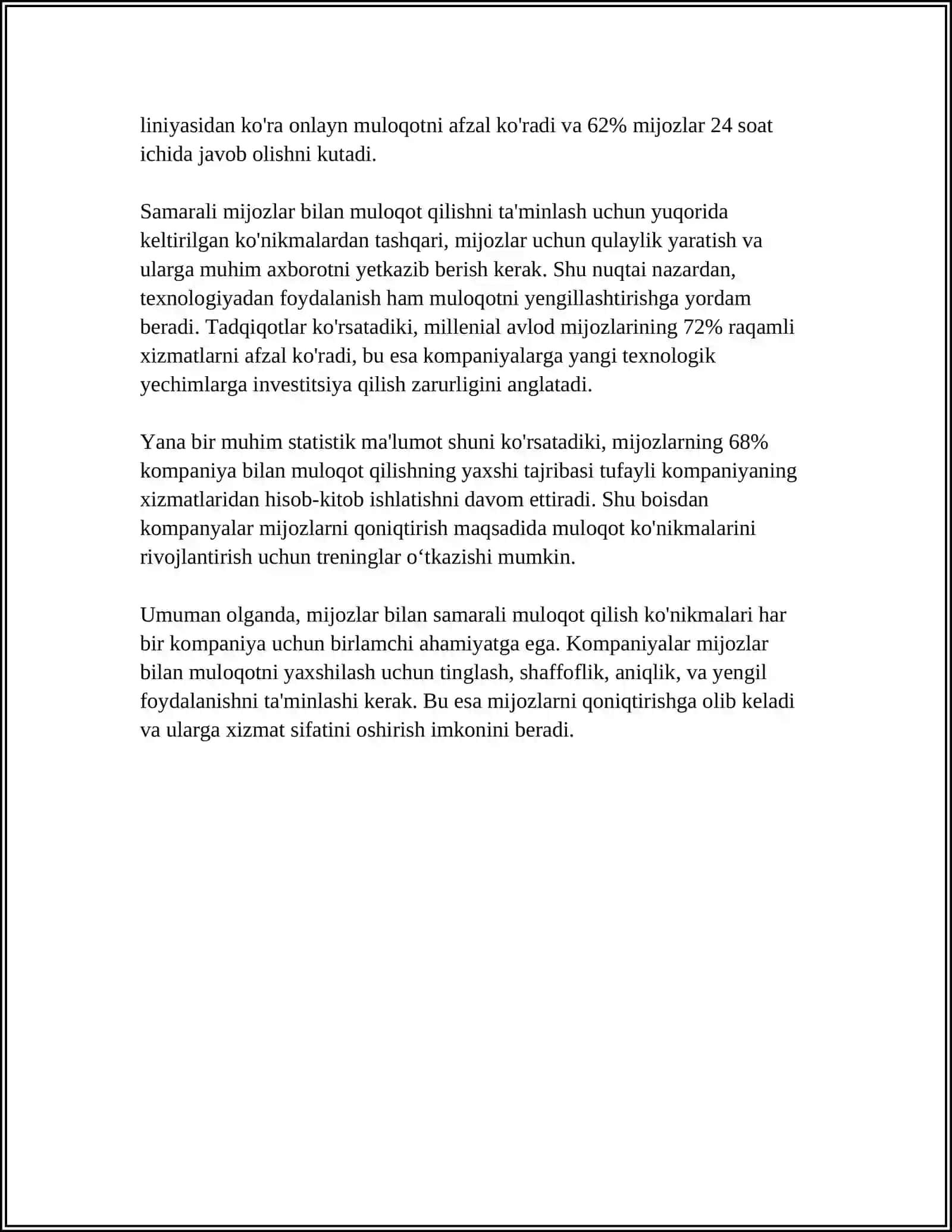 XIZMATLAR SIFATINI BOSHQARISHDA KOMMUNIKATSIYA 4