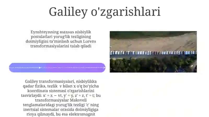 Nisbiylik nazariyasi postulatlari Lorents alamshtirishlari 4