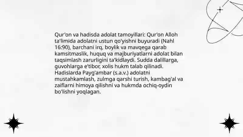 Islomda inson huquqlari himoyasi, ijtimoiytenglik, adolat va tolerantlik 4