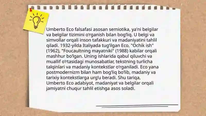 Umberto Eko asari tahlili 4
