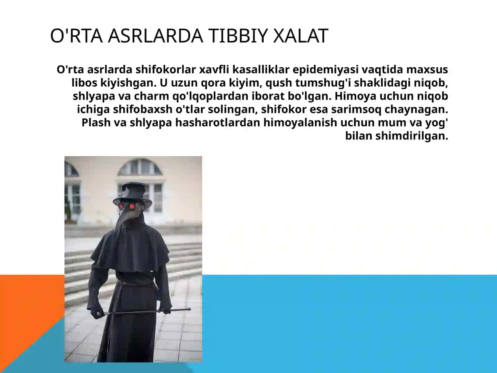 Tibbiy xalat paydo bo'lish tarixi (1-variant) 4
