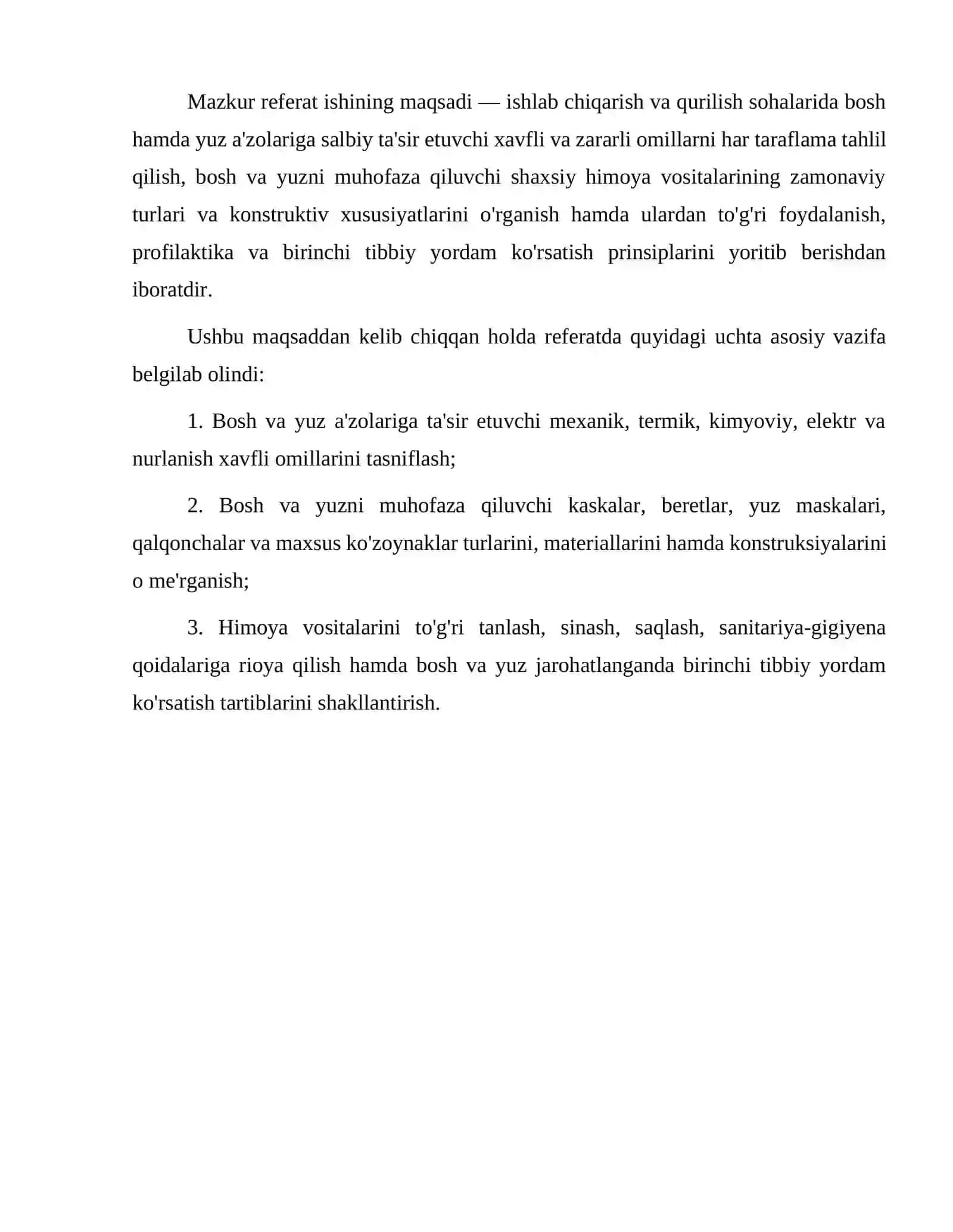 BOSH VA YUZNI HIMOYA QILISH VOSITALARI 4