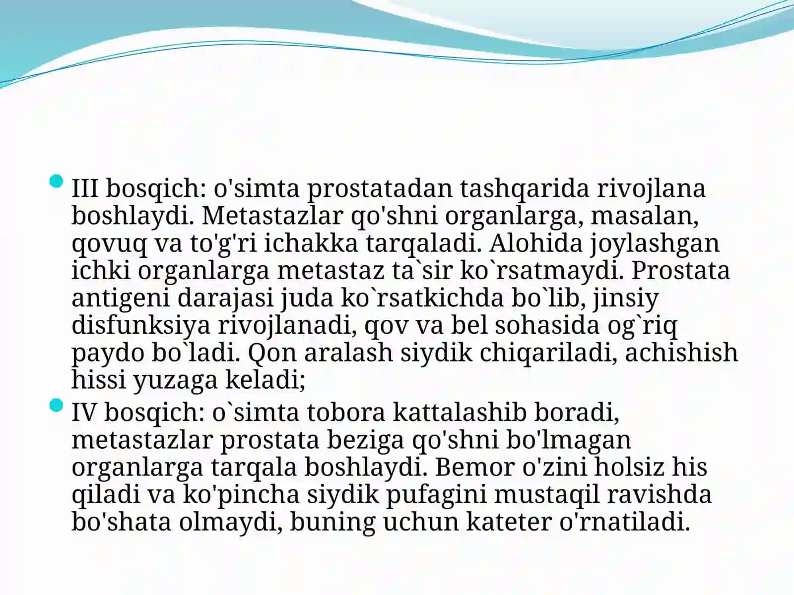 Prostata bezi o’smalari 4
