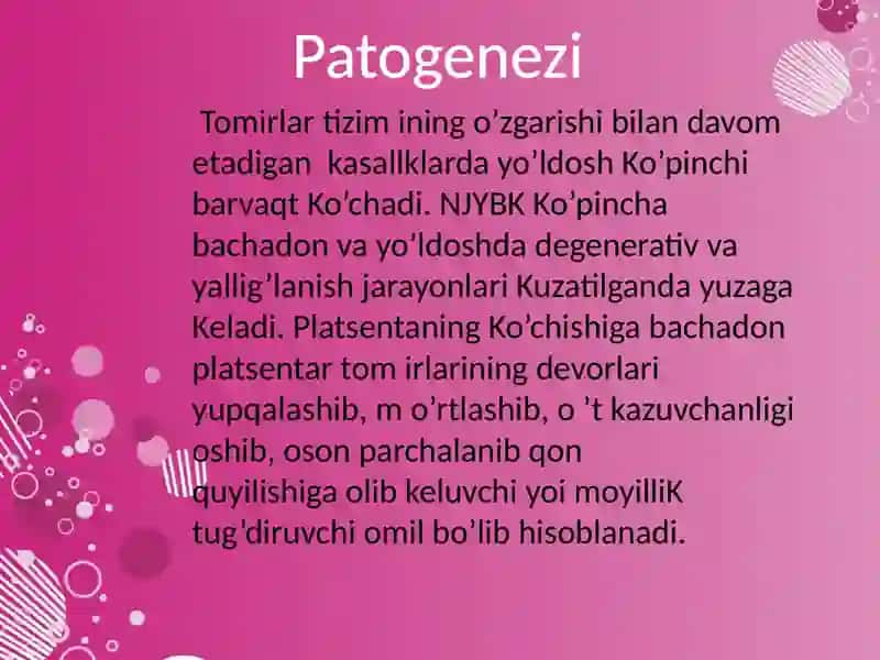 Normal joylashgan yo’ldoshning erta ko’chishi 4