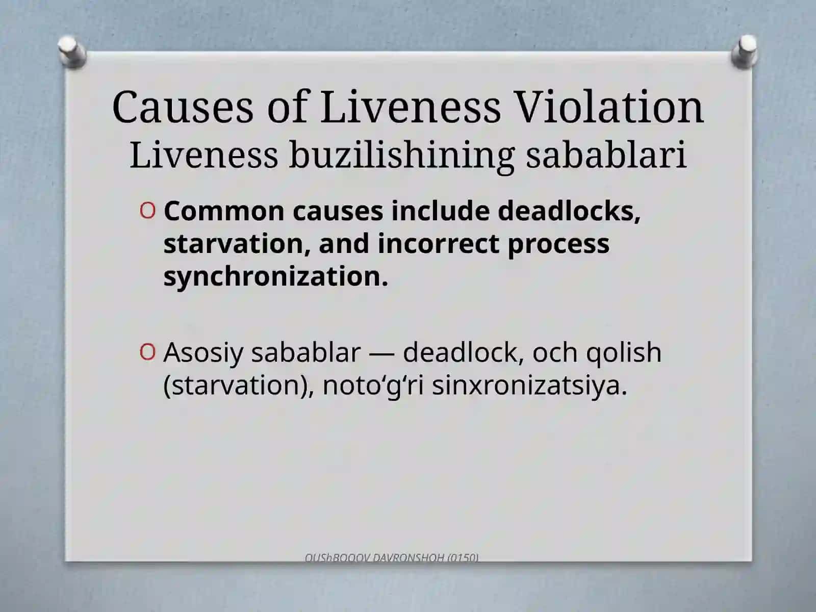 Liveness Violation in Process Execution 4