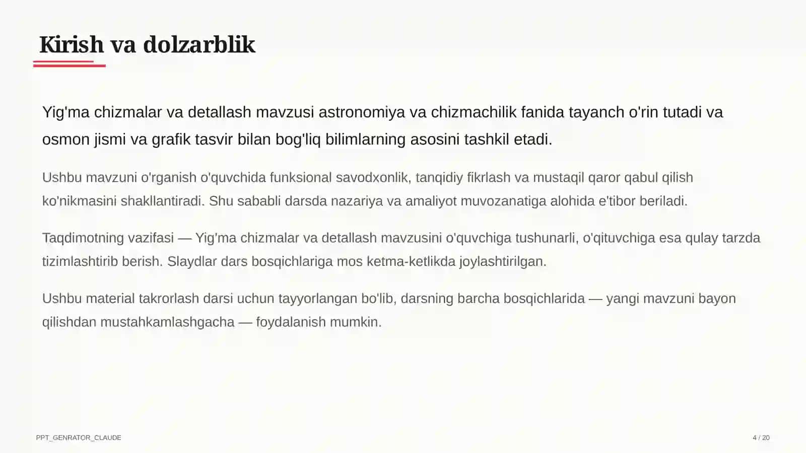 Yig'ma chizmalar va detallash (9-sinf) 4