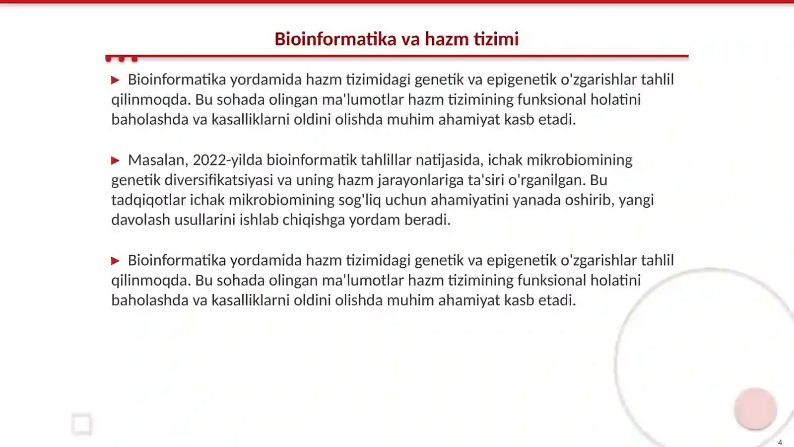 Hazm tizimi faoliyatini oʻrganishni yangi usullari 4
