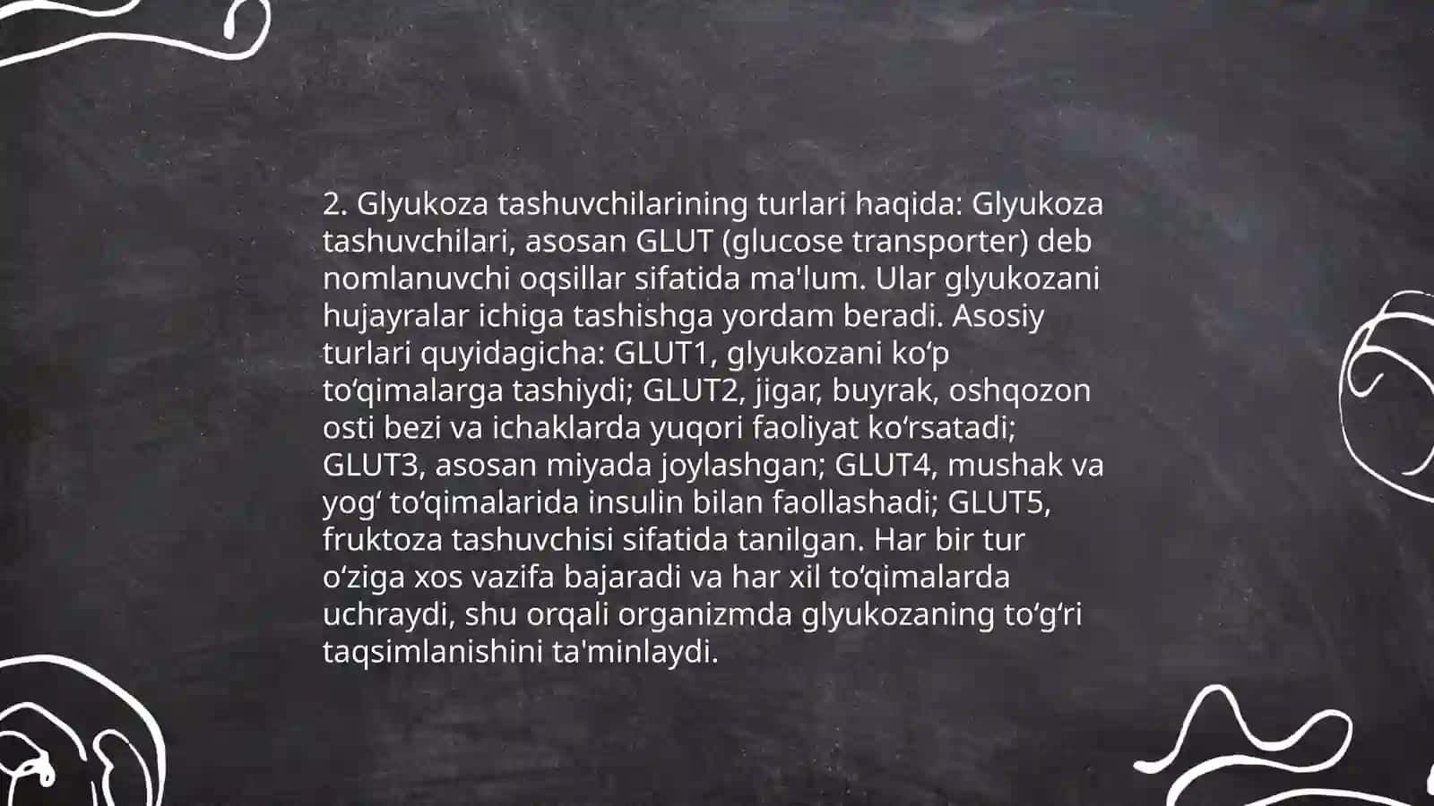 Glukoza tashuvchilarning tuzilishi, spesifikligi, klinik ahamiyati 4