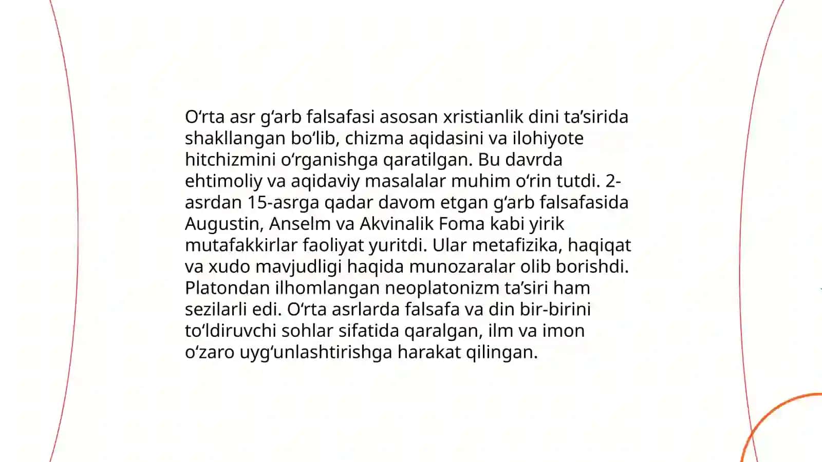 G'arb falsafasining ustuvor yo'nalishlari va ularning fan taroqqiyotidagi o'rni Tekshirdi 4