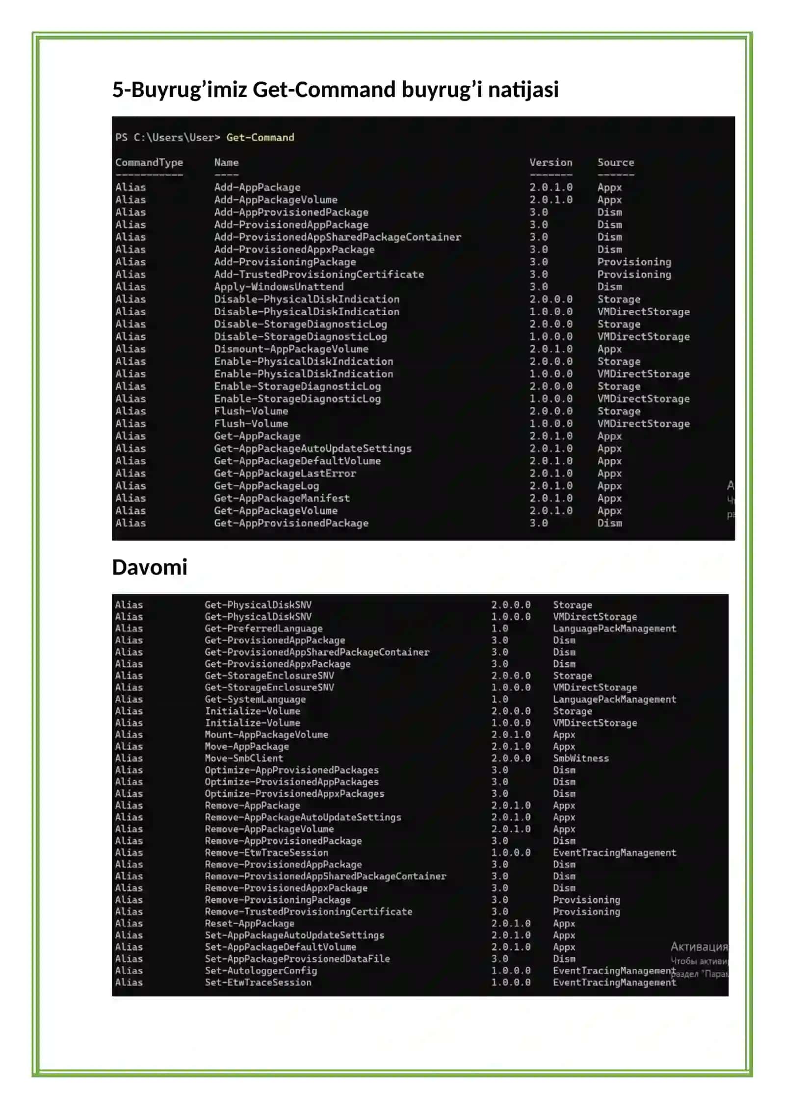 Powershellda senariy yaratish buyruqlari 4