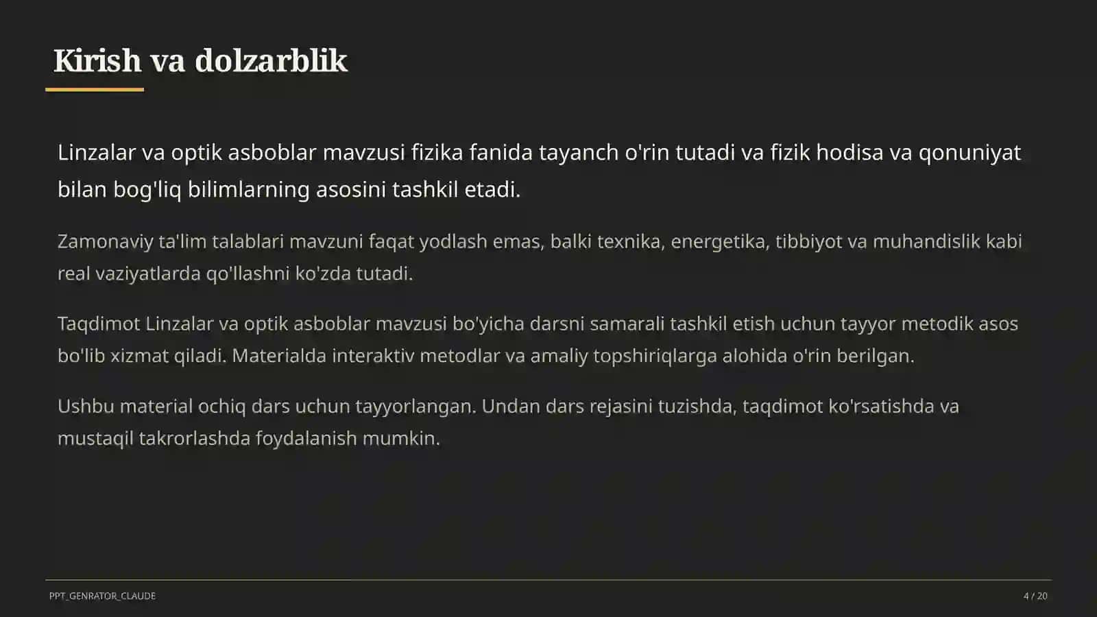 Linzalar va optik asboblar (11-sinf) 4