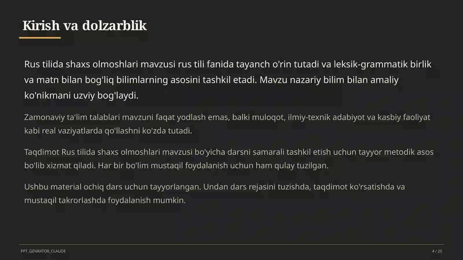 Rus tilida shaxs olmoshlari (5-sinf) 4