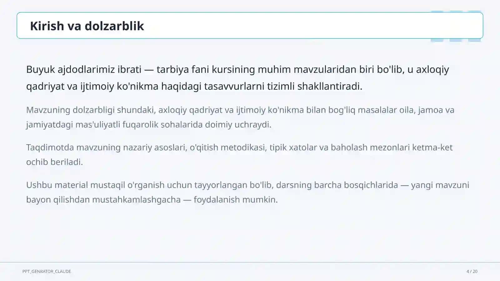Buyuk ajdodlarimiz ibrati (6-sinf) 4